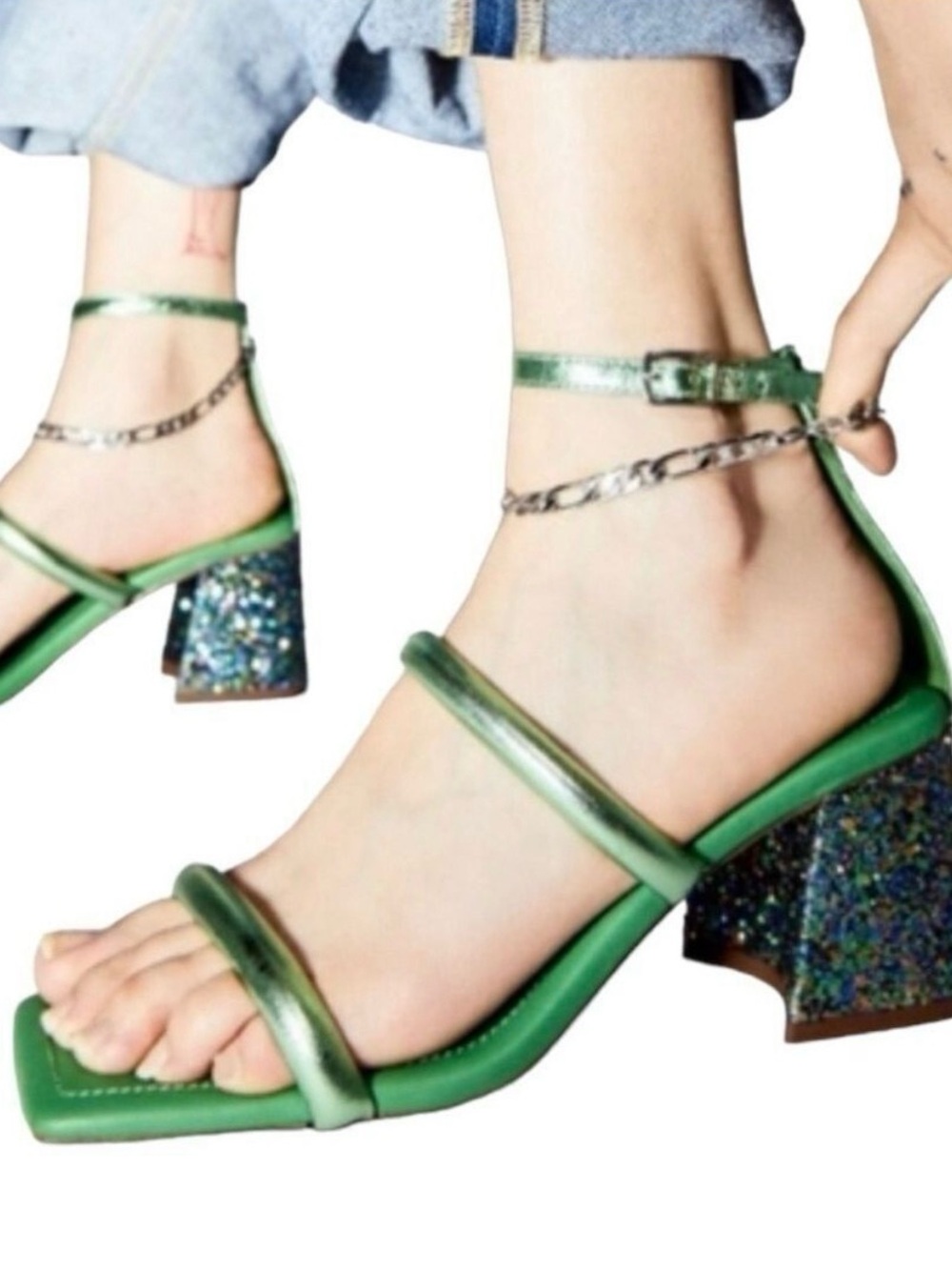 Free People Parker Chain Metal Lime